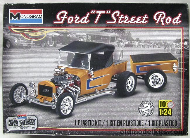 Monogram 1/24 Ford Model T Street Rod and Trailer, 85-4336 plastic model kit